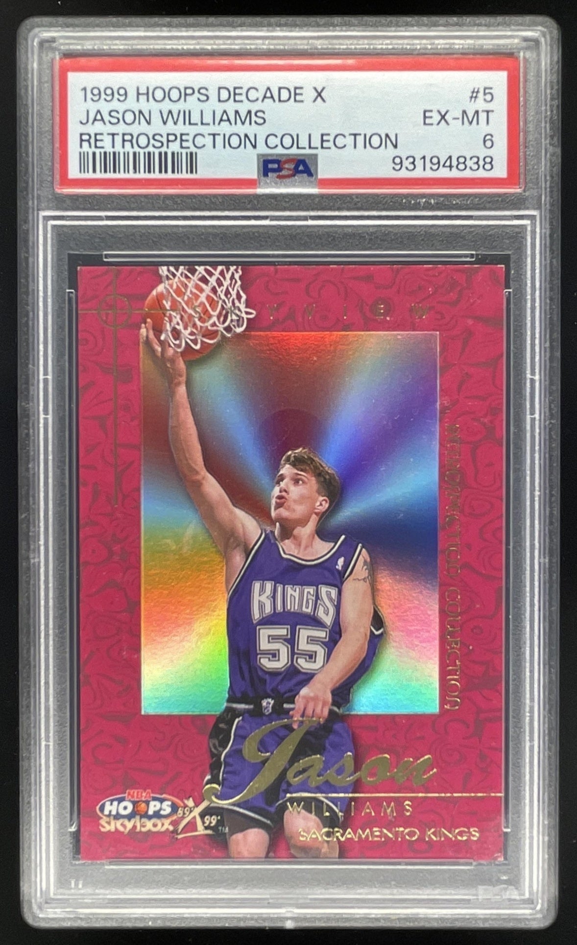 1999 Hoops Decade X Retrospection Collection #5 Jason Williams PSA