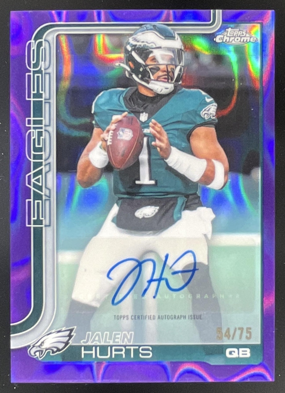 2025 Topps Chrome Autograph Purple Lava Refractor #BA-JH Jalen