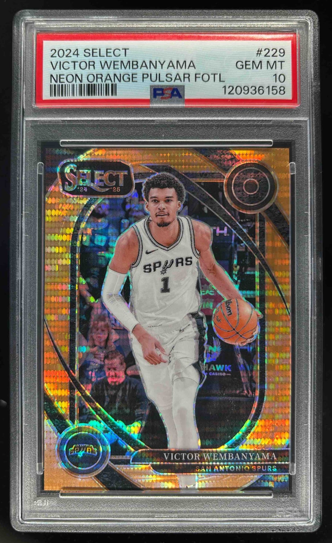 2024 Select Courtside Neon Orange Pulsar Prizm #229 Victor