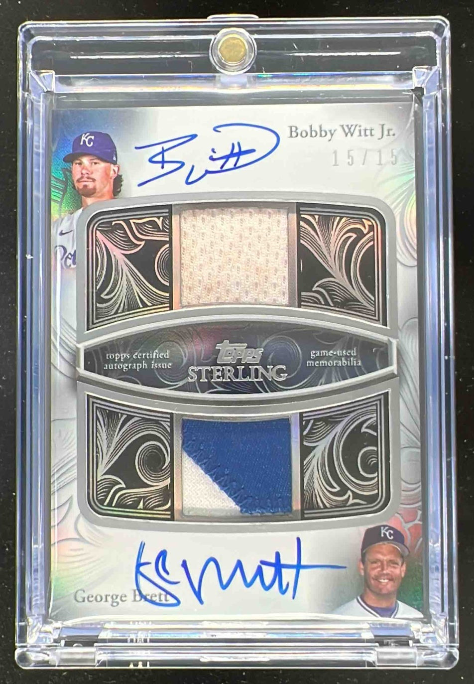 セット　スミス　ボビー ウィット jr ボブルヘッド h710 f964 2024 Topps Sterling Sets Dual Auto Relics #BJ Bobby Witt Jr