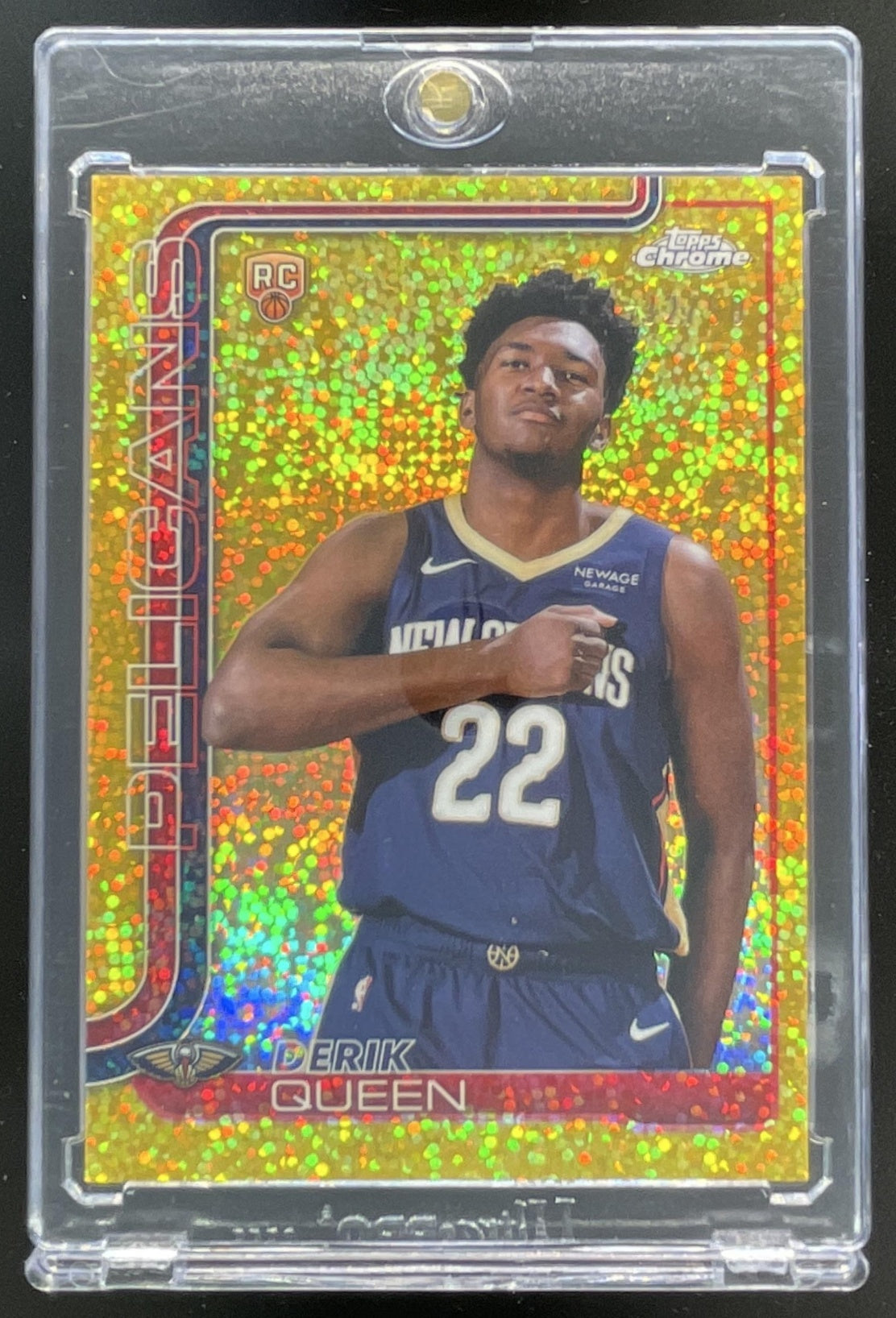 2025-26 Topps Chrome Image Variation Gold Speckle #263 Derik Queen