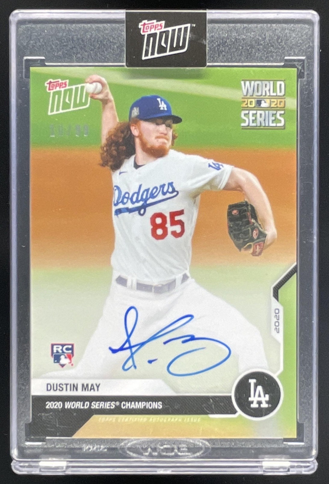2020 Topps Now World Series Rookie Autograph #WS-3A Dustin May RC