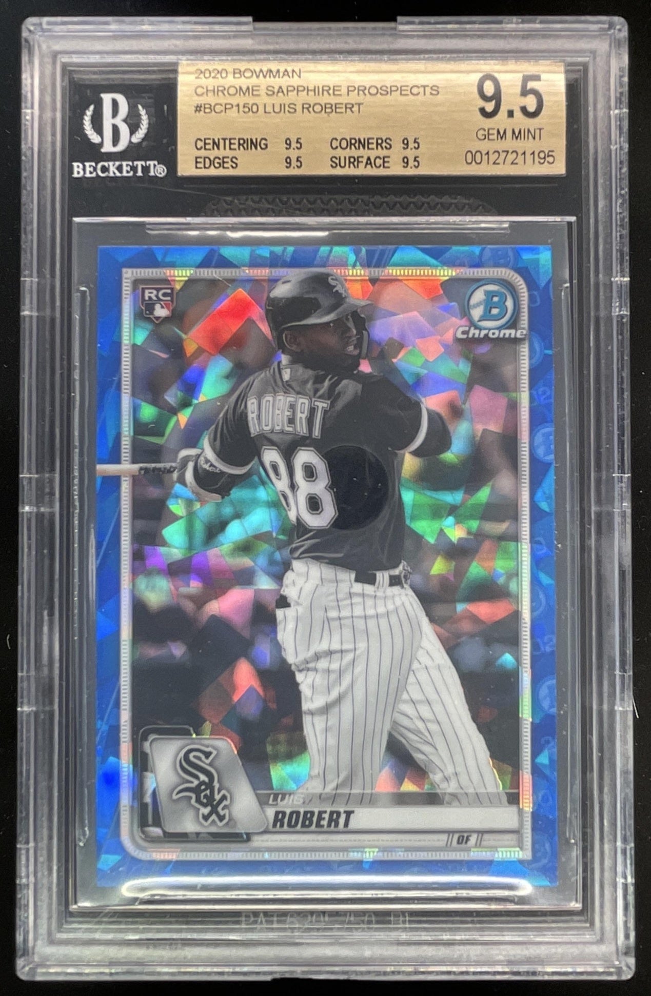 2020 Bowman Sapphire Chrome #BCP-150 Luis Robert RC BGS 9.5