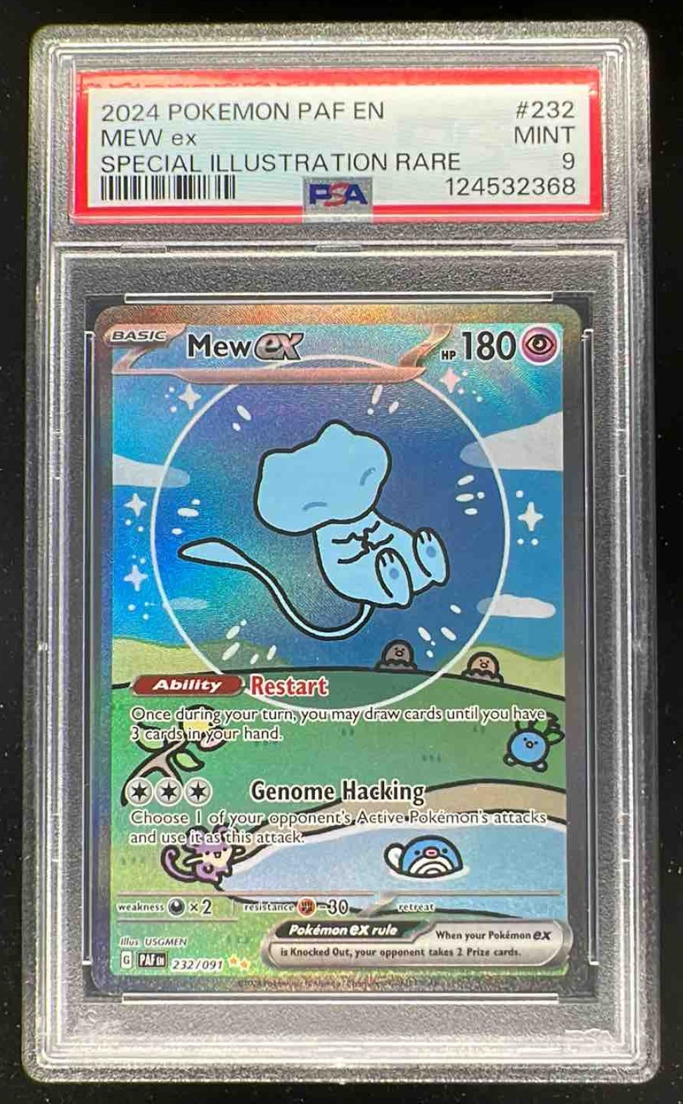 2024 Pokemon SV Paldean Fates - PAF EN #232/091 Mew ex PSA 9