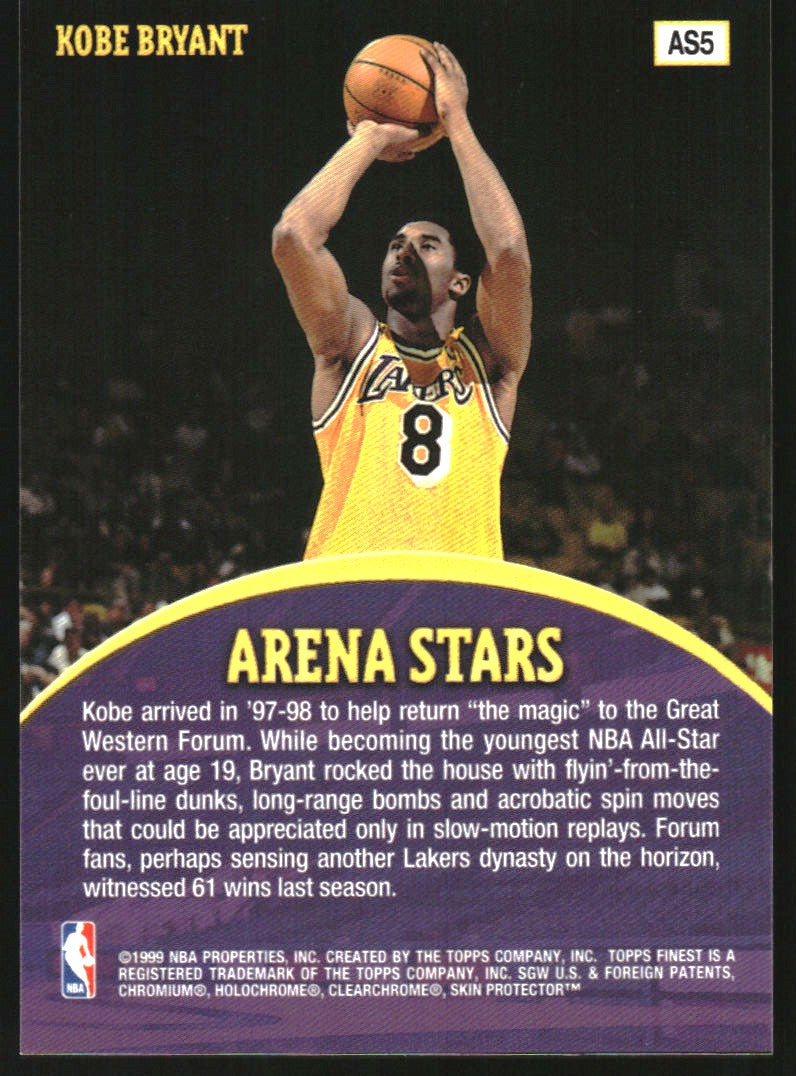 1998-99 Finest Arena Stars #AS5 Kobe Bryant – Burbank Cards 1998-99 Finest Arena Stars #AS5 Kobe Bryant – Burbank Cards