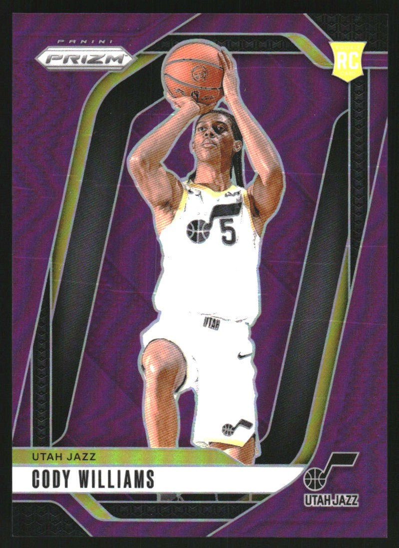2024-25 Panini Prizm Prizms Purple #232 Cody Williams RC Rookie