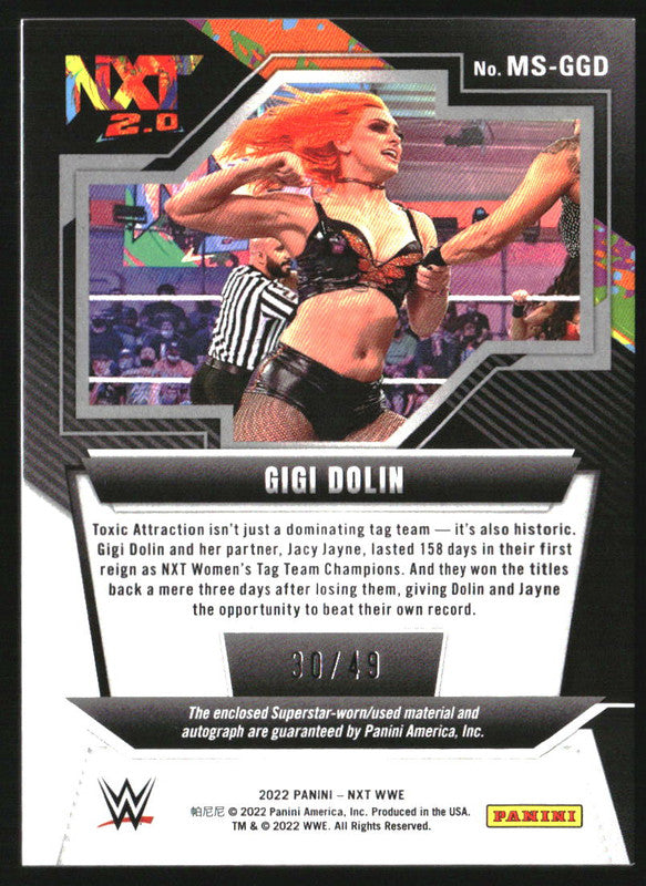 2022 Panini WWE NXT Memorabilia Signatures #MSGGD Gigi Dolin Auto