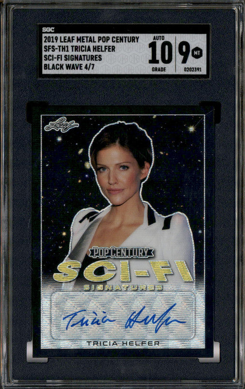 2019 Leaf Metal Pop Century Sci-Fi Auto Black Wave Tricia