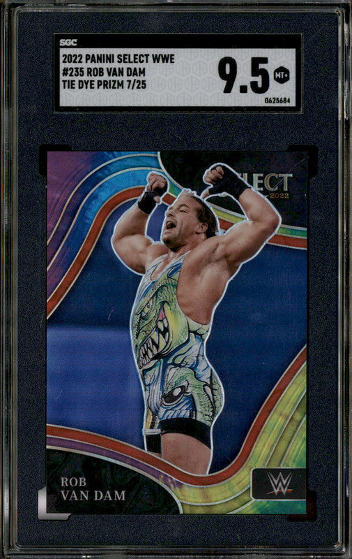 2022 Select WWE Tie Dye Prizm #235 Rob Van Dam /25 SGC 9.5
