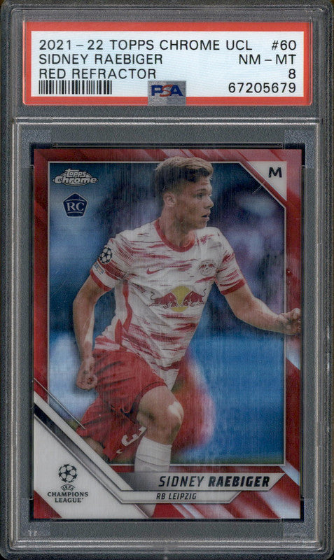 2021 Topps Chrome UCL Red Refractor #+60 Sidney Raebiger RC Rookie /10 –  Burbank Cards