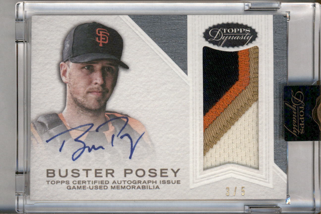 2016 Topps Dynasty Autograph Patches 5 #APBP4 Buster Posey Auto /5 