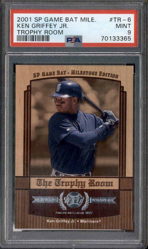 2001 SP Game Bat Milestone Trophy Room #TR6 Ken Griffey Jr PSA 9 – Burbank  Cards