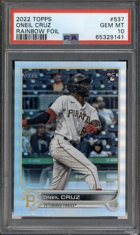 2022 Topps Series 2 buy Oneil Cruz Rookie Rc Red Ice Foil 152/199 #537 SP Pirates