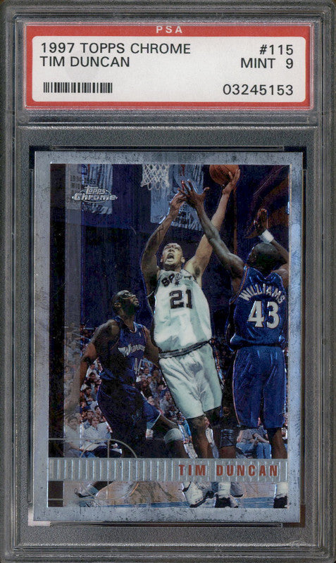 Tim Duncan Topps PSA 9 Rookie deals