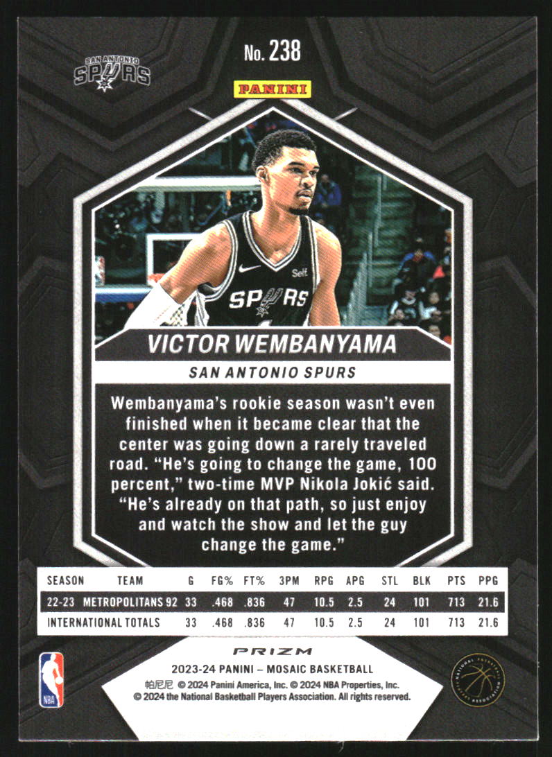 2023-24 Panini Mosaic Mosaic Reactive Blue #238 Victor