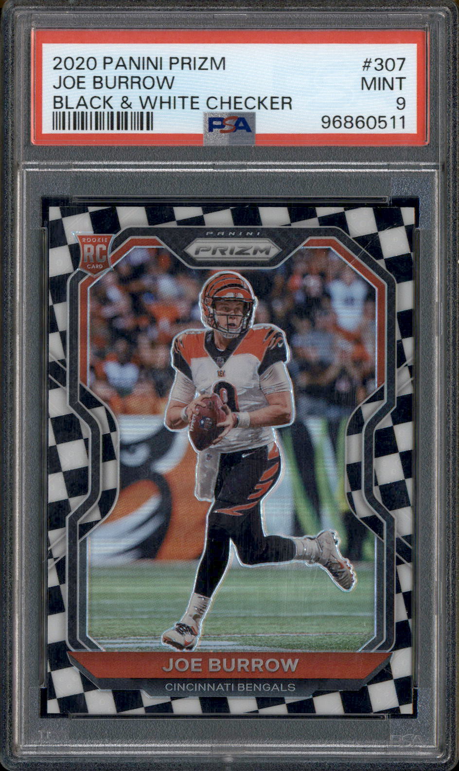 2020 Panini Prizm #307 Joe Burrow RC Black & White Variation SP PSA 9 purchases Bengals