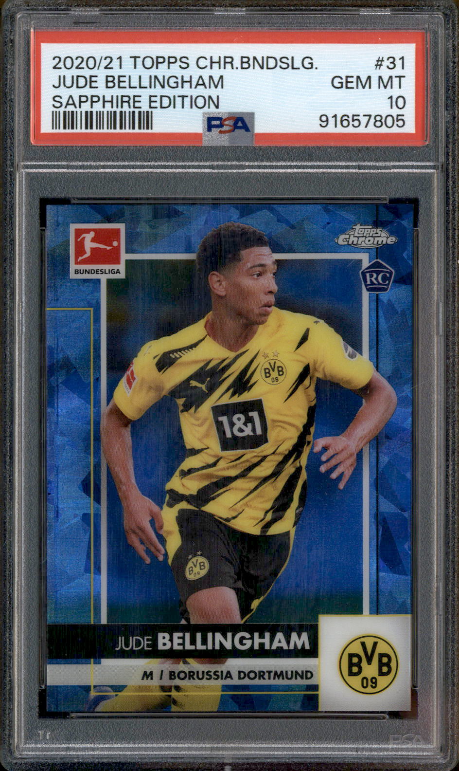 2020 Topps Chrome Bundesliga Sapphire #31 Jude Bellingham RC Rookie PS –  Burbank Cards