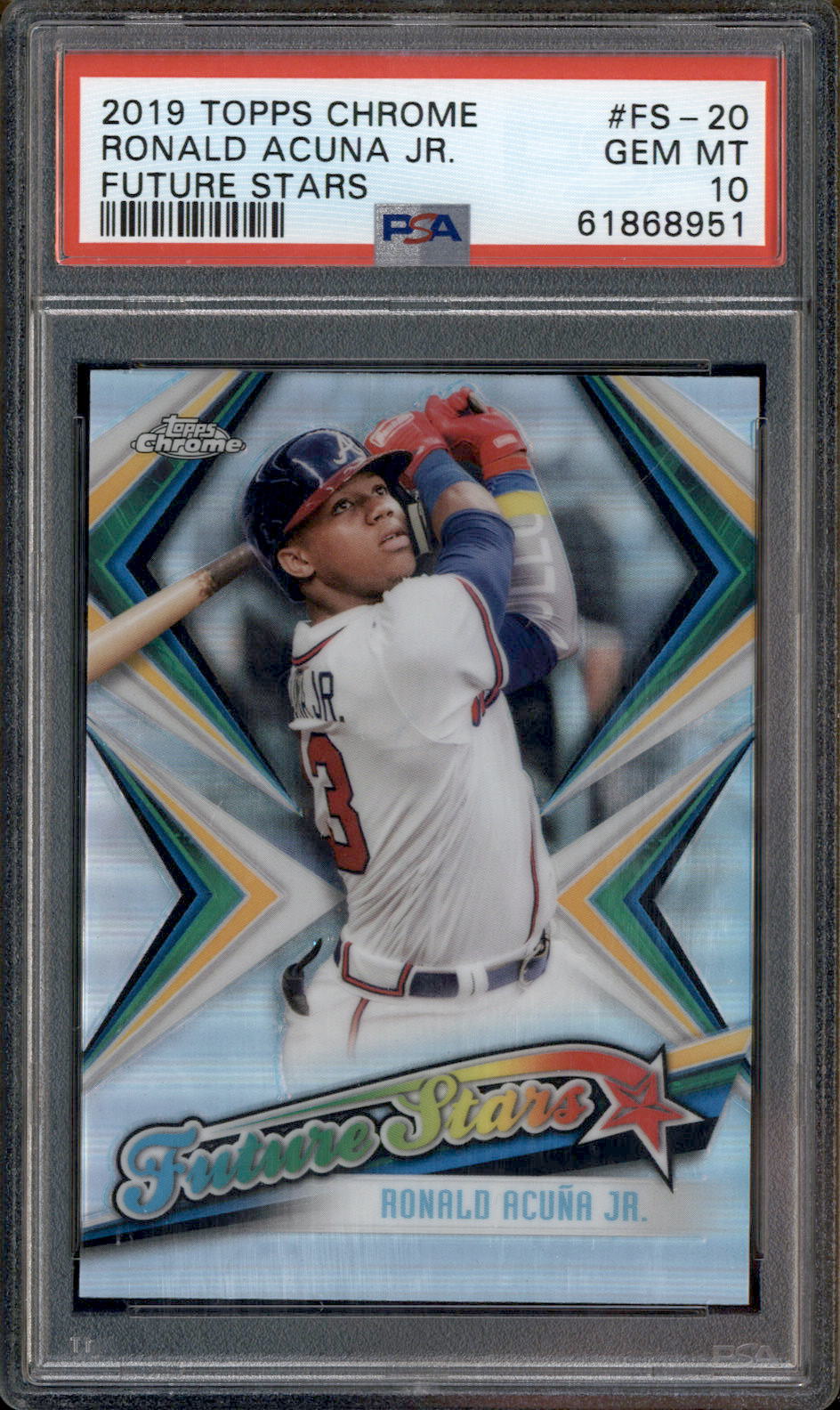 2019 bowman chrome 30th anniversary ronald acuna jr 2024 HGA 9.5