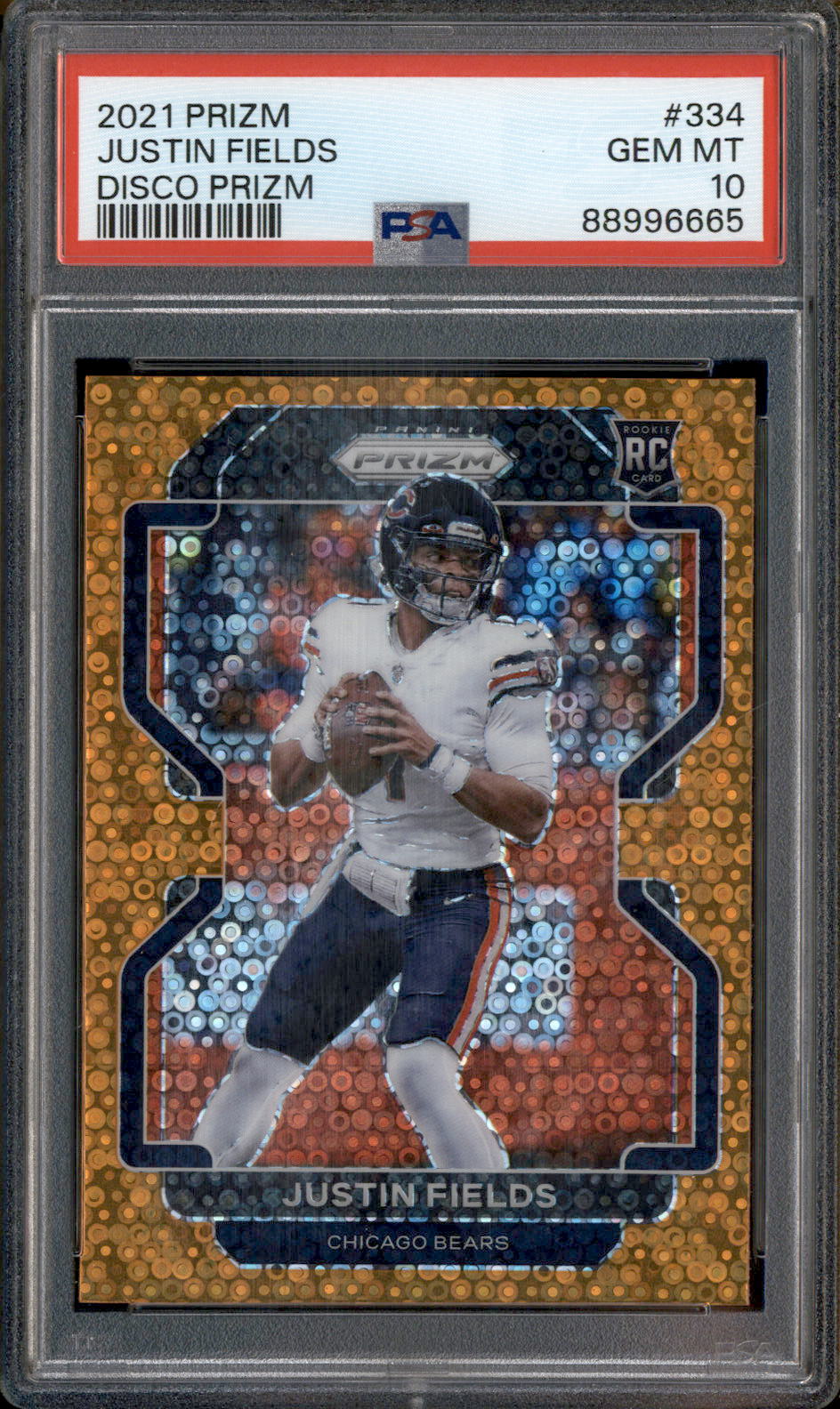 2021 hot Justin Fields Panini Prizm Rookie Card PSA 10