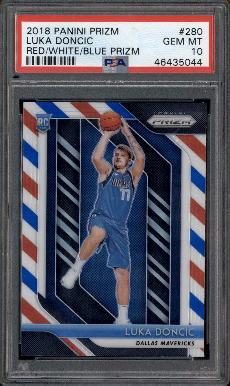 2018 Panini Prizm Red White and Blue #280 Luka Doncic RC Rookie PSA 10 –  Burbank Cards