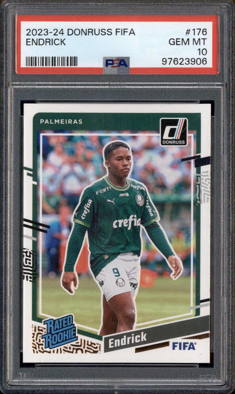 2023 Donruss FIFA #176 Endrick RC Rookie PSA 10 – Burbank Cards