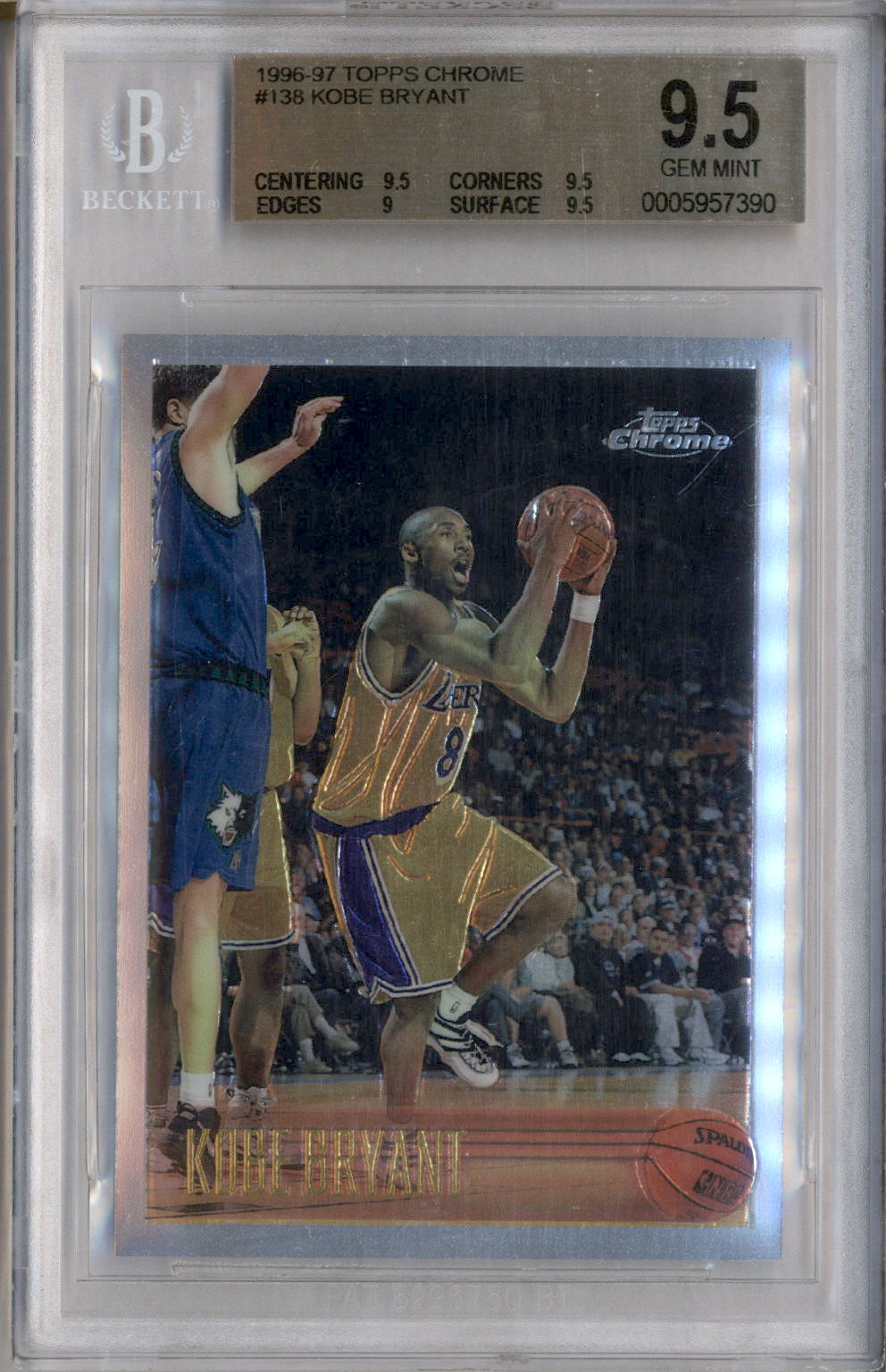 KOBE sale BRYANT 1996-97 TOPPS ROOKIE RC CARD #138