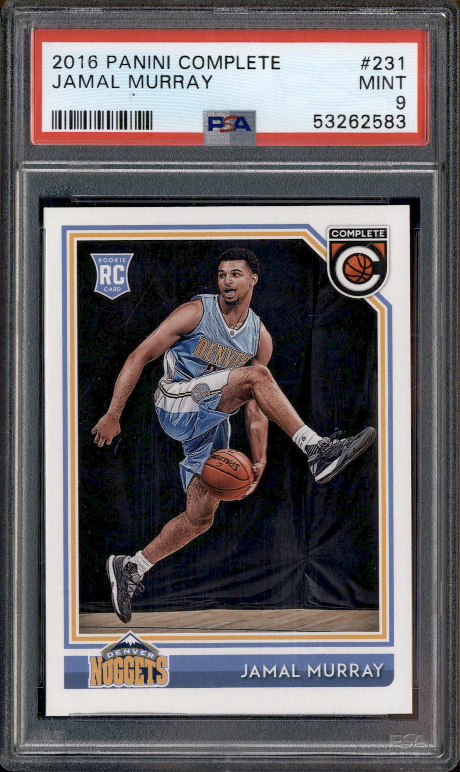 Jamal Murray sticker rookie psa 9 #435 panini hot 2016-17 Rc