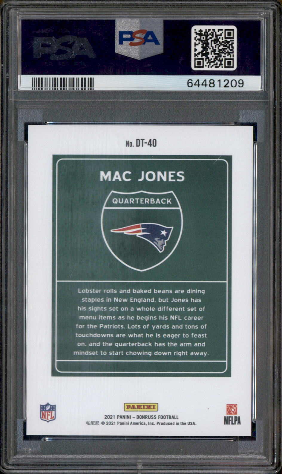 Mac Jones RC 2021 deals #RG6 PSA 10