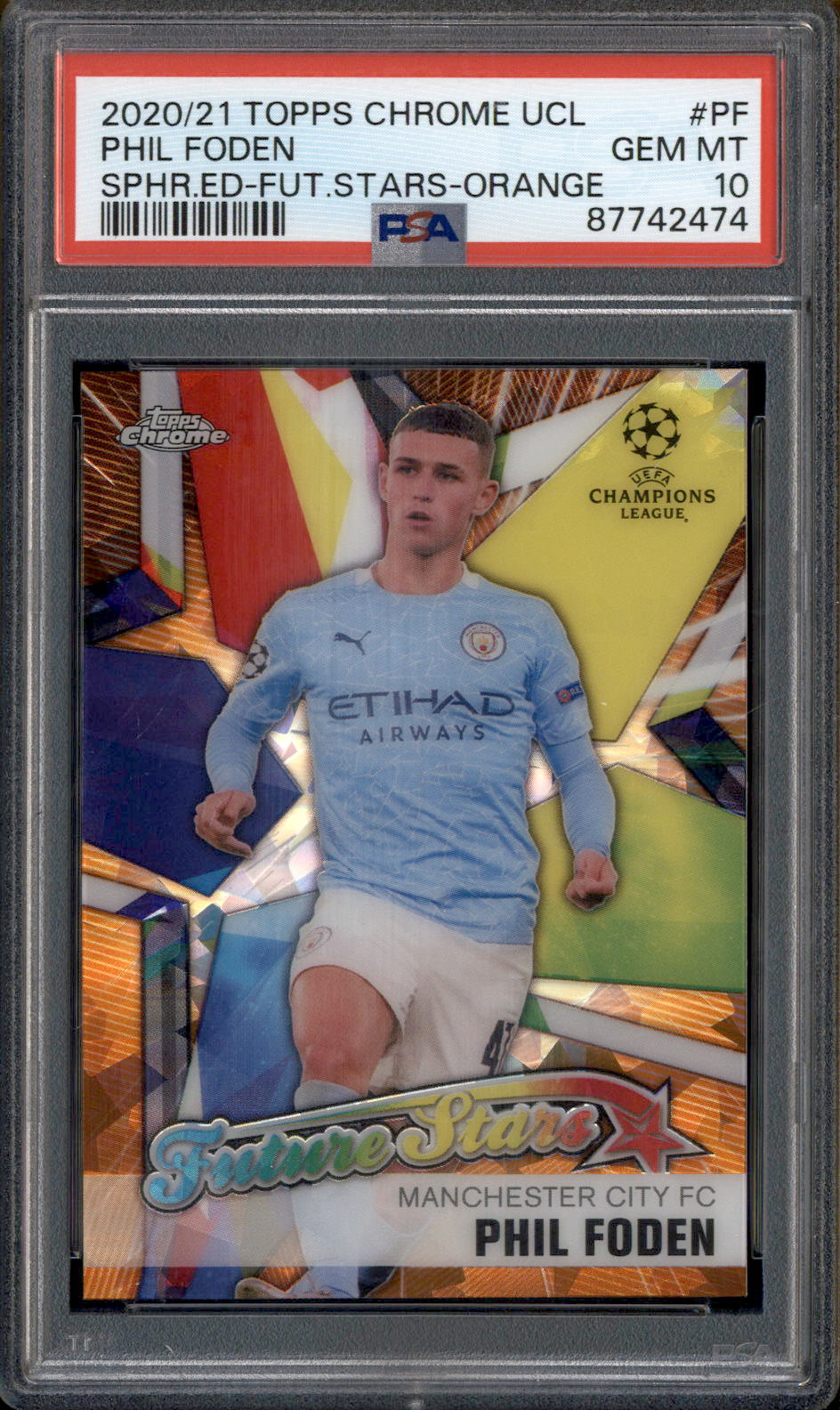 Phil Foden Topps Chrome Future Stars Gold /50 Manchester City sold