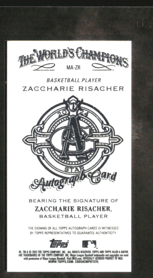 2024 Topps Allen and Ginter X Mini Framed Auto Black Frame