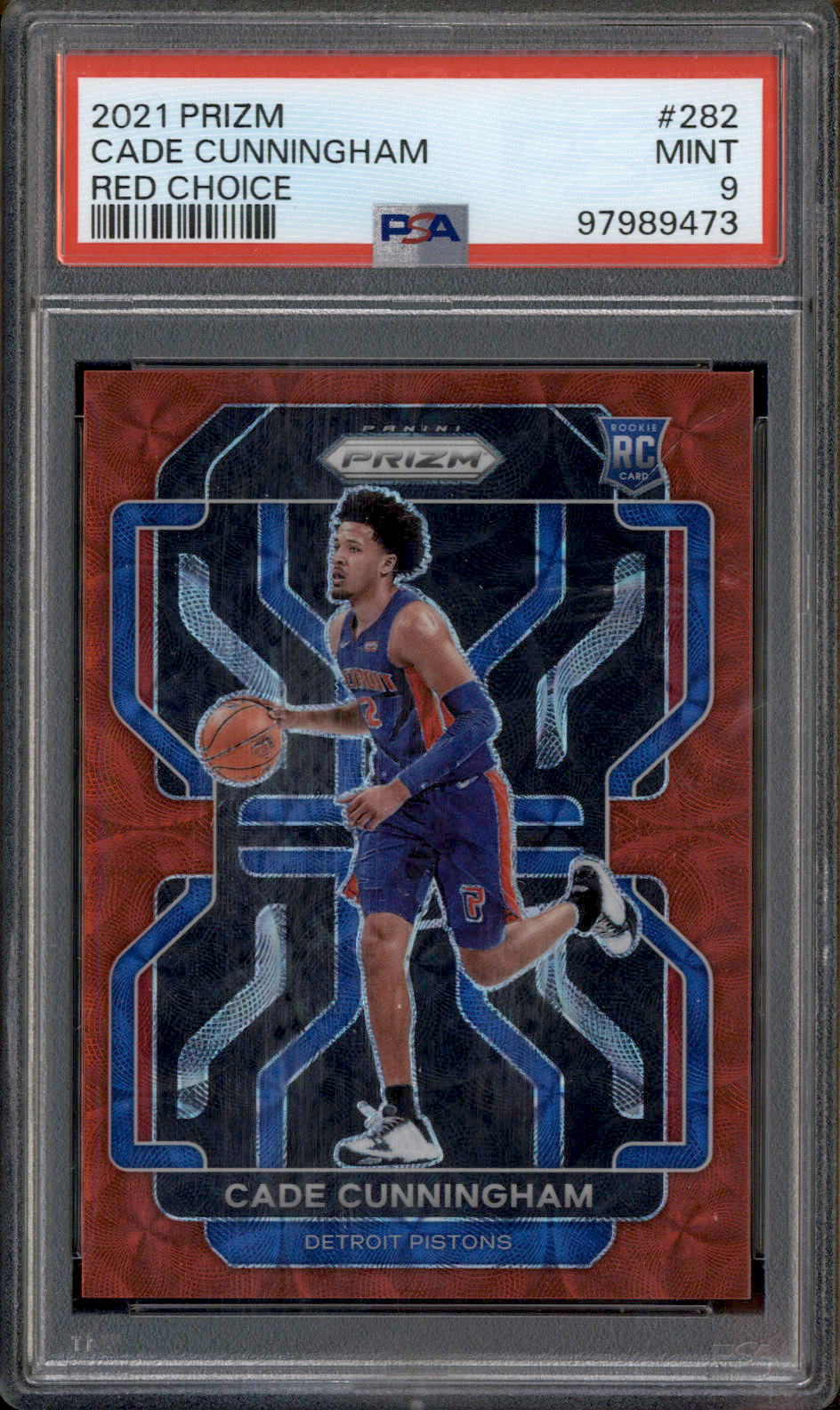 2021-22 2024 Prizm 282 Cade Cunningham 75th Anniversary Prizm Rookie RC SSP psa 8