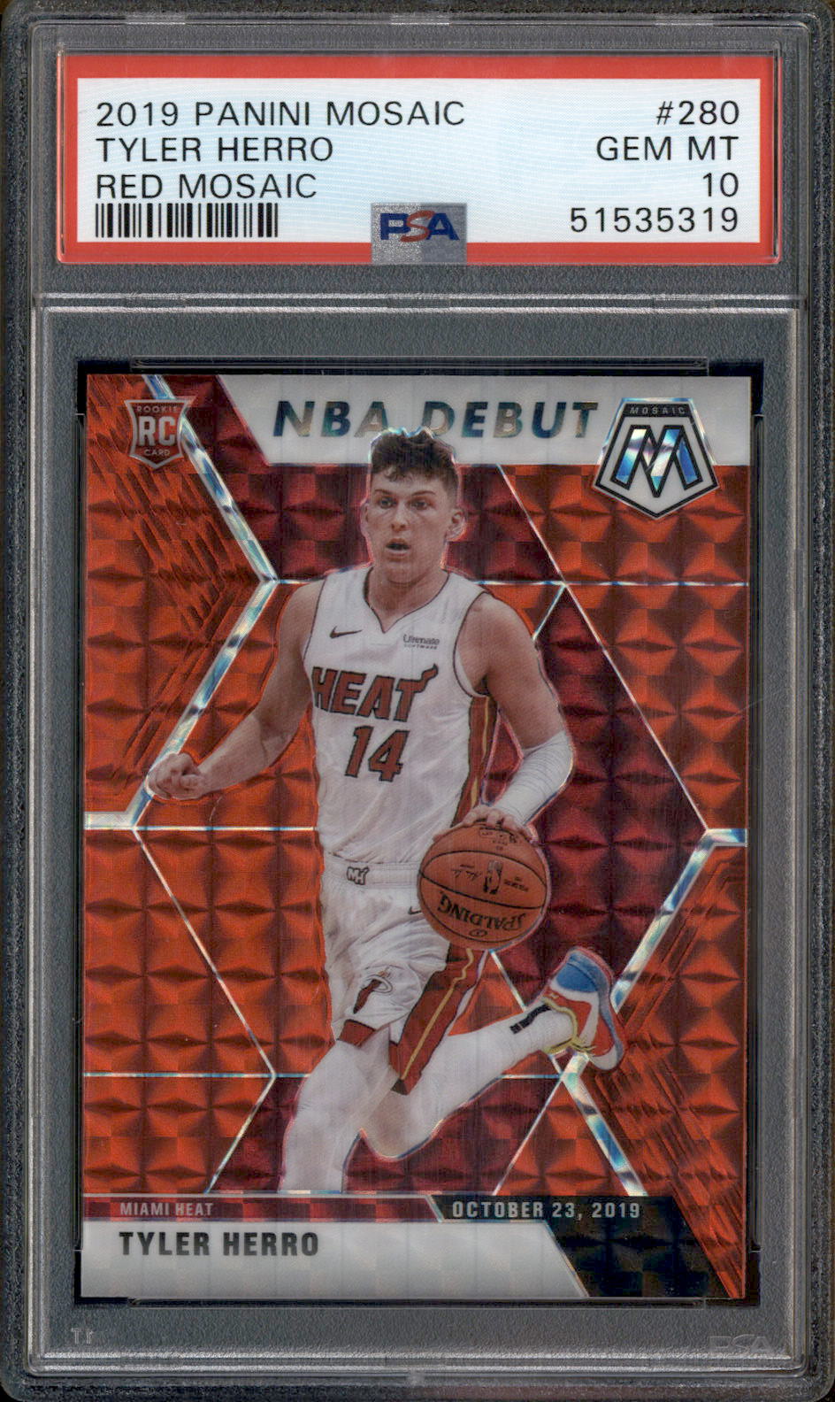 2019 PANINI store RED MOSAIC D’ANGELO RUSSELL PSA 10 POP 1