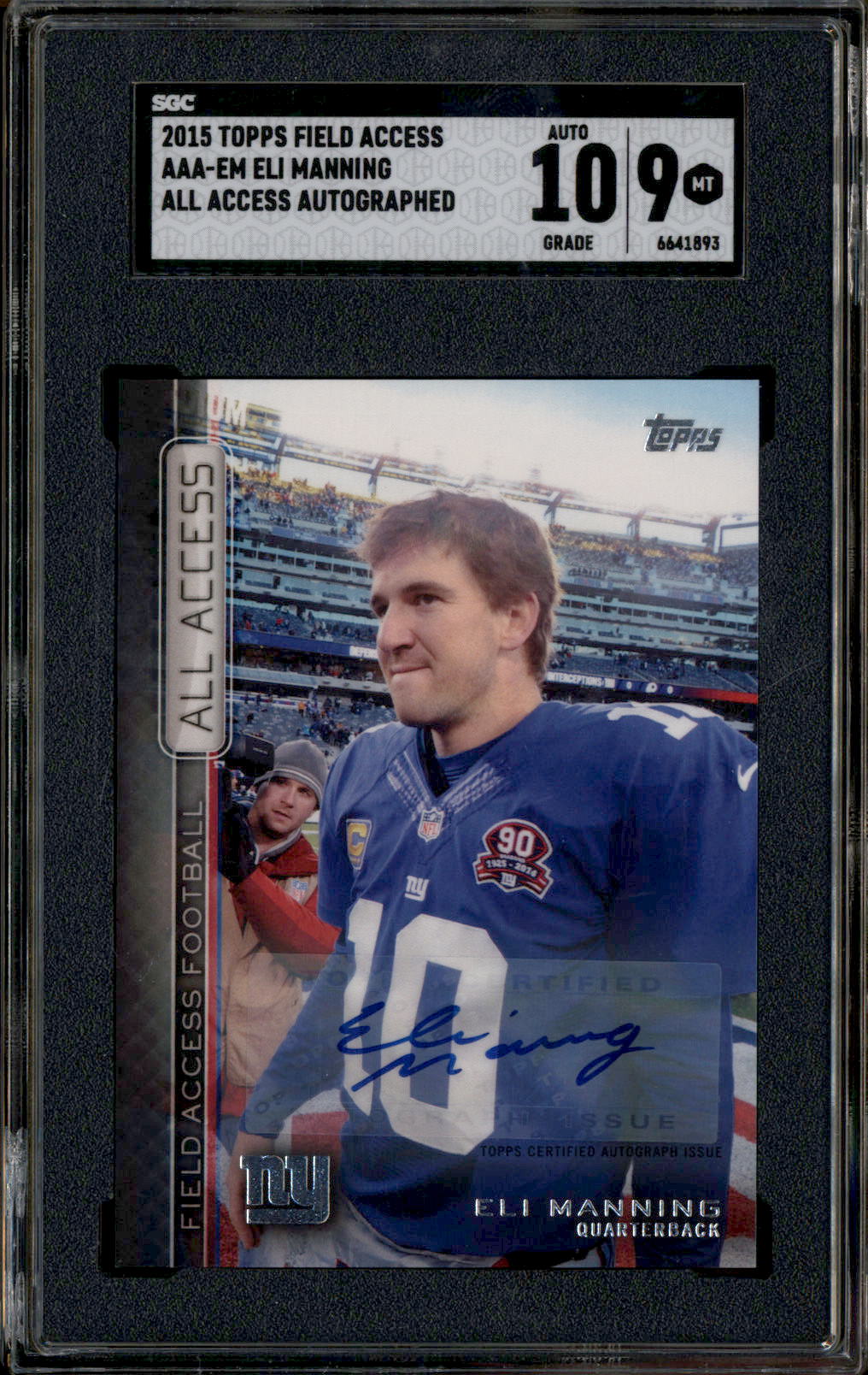 2015 Panini Crusade R&S Eli store Manning green PSA 9