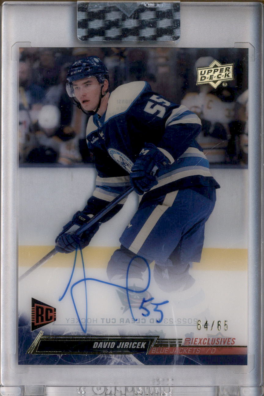 2022-23 Upper Deck Clear Cut Exclusives #CCDJ David Jiricek RC