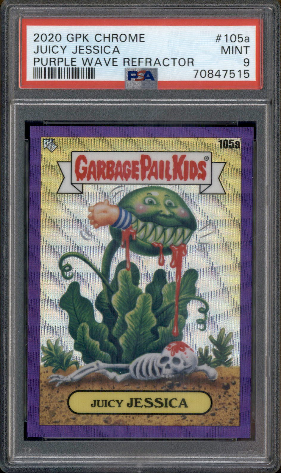 2020 Garbage Pail Kids Chrome Purple Wave Refractor Juicy Jessica