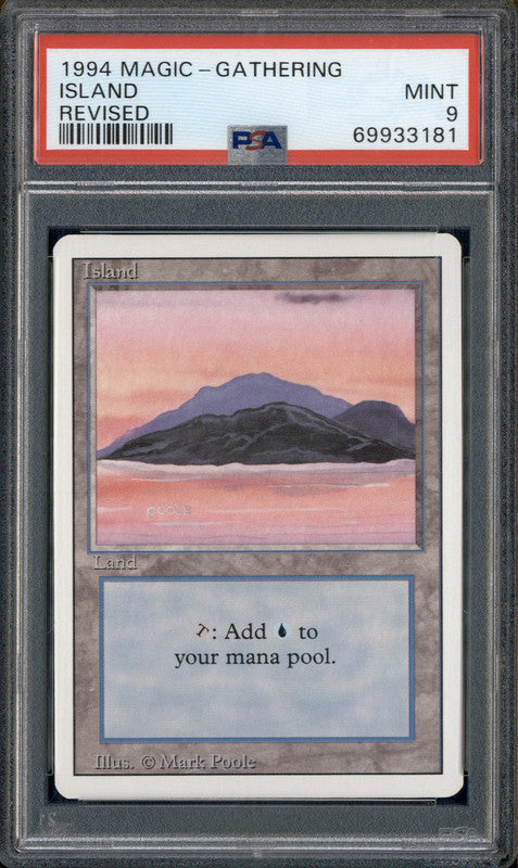 1994 Magic the Gathering Revised Island PSA 9