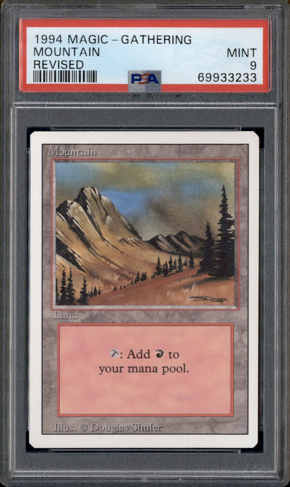 1994 Magic the Gathering Revised Mountain PSA 9