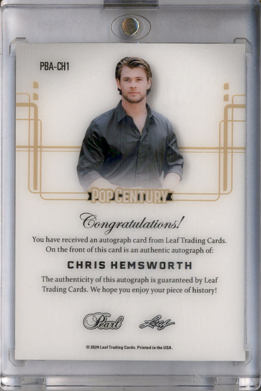 2024 Leaf Pearl Pop Century Autograph #PBACH1 Chris Hemsworth Auto