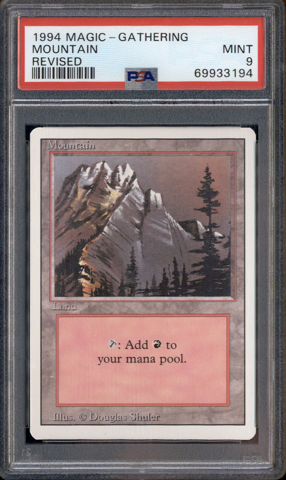1994 Magic the Gathering Revised Mountain PSA 9