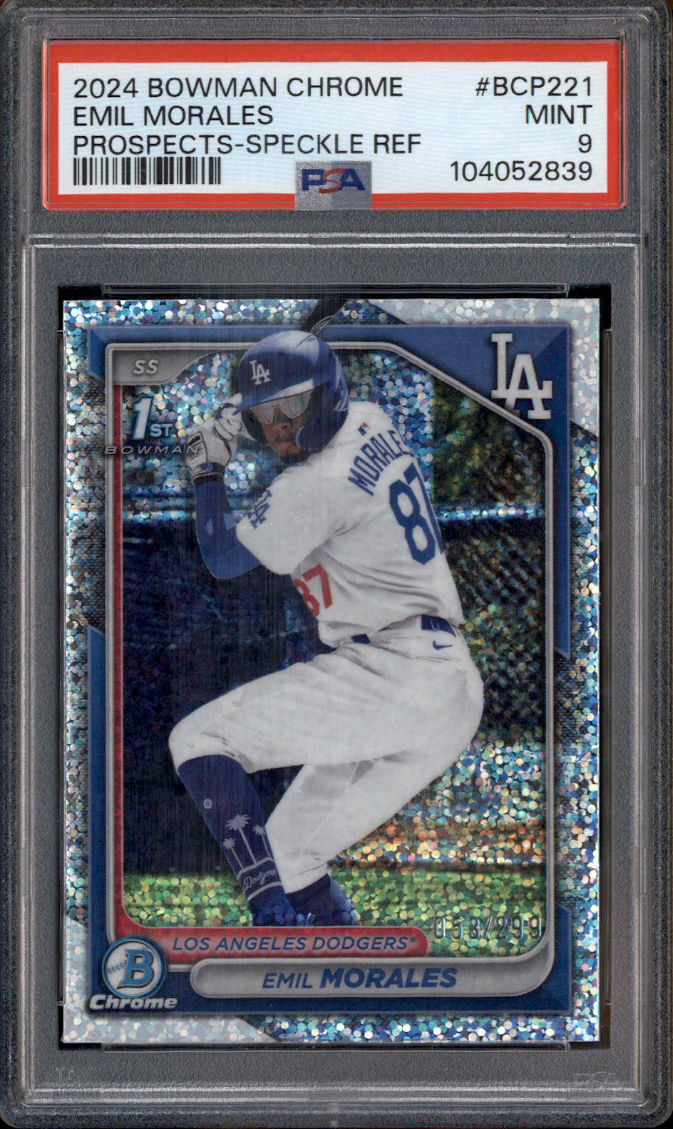 2024 Bowman Chrome Rookie Autograph Speckle Emil Morales RC Auto 