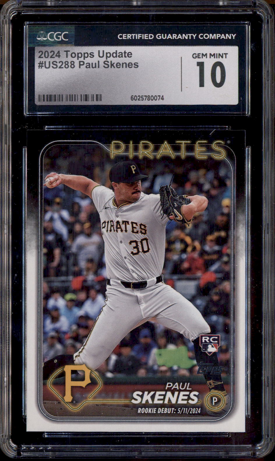 2024 Topps Update #US288 Paul Skenes RC Rookie CGC 10 – Burbank Cards