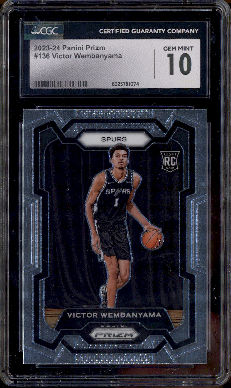2023-24 Panini Prizm #136 Victor Wembanyama RC Rookie CGC 10