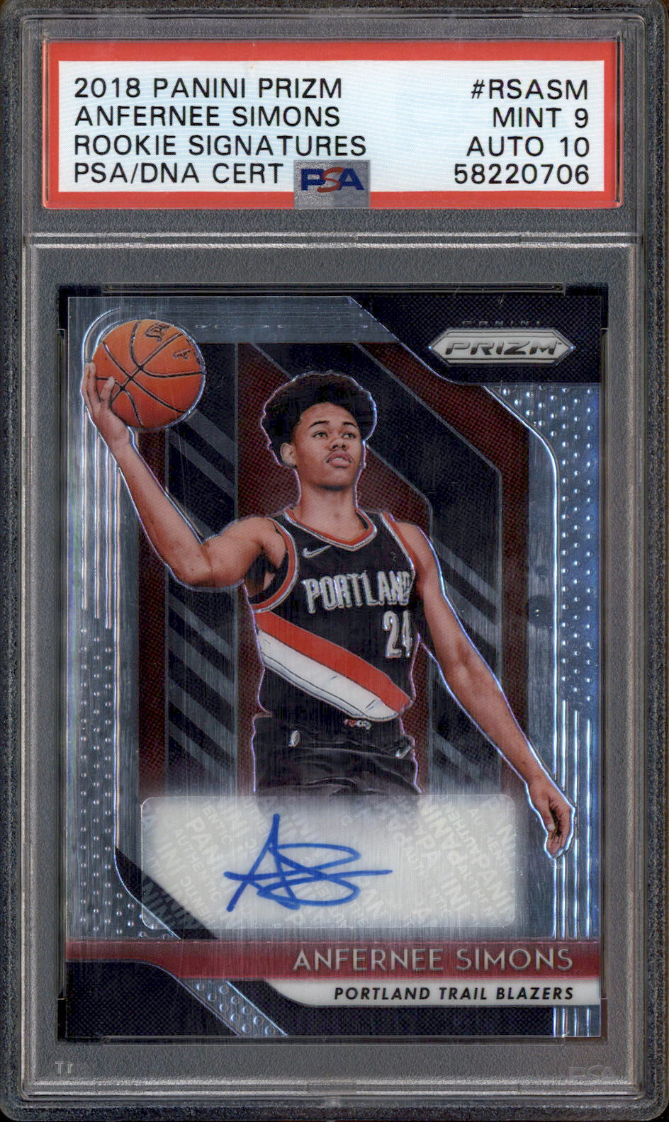 Anfernee Simons RC auto PSA9