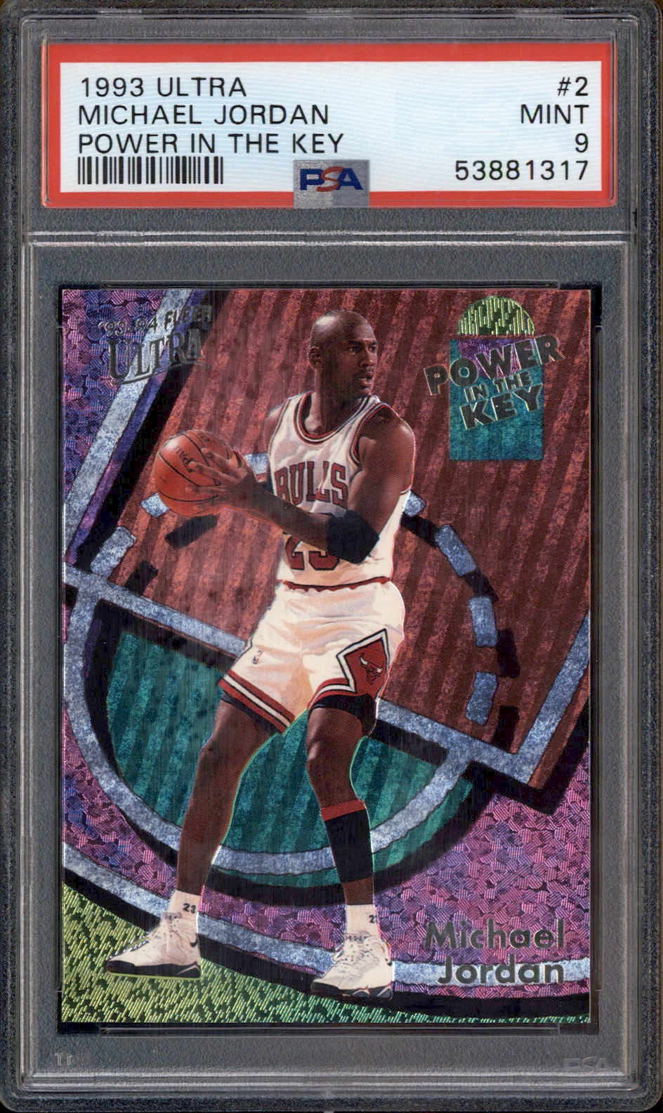 1993 Ultra Power in the Key #2 Michael Jordan PSA 9 – Burbank Cards