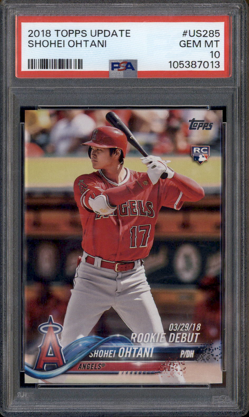 2018 Topps Update #US285 Shohei Ohtani RC Rookie PSA 10 – Burbank 