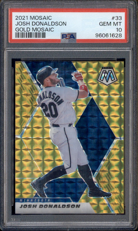 2021 Panini Mosaic Gold Mosaic #33 Josh Donaldson /10 PSA 10