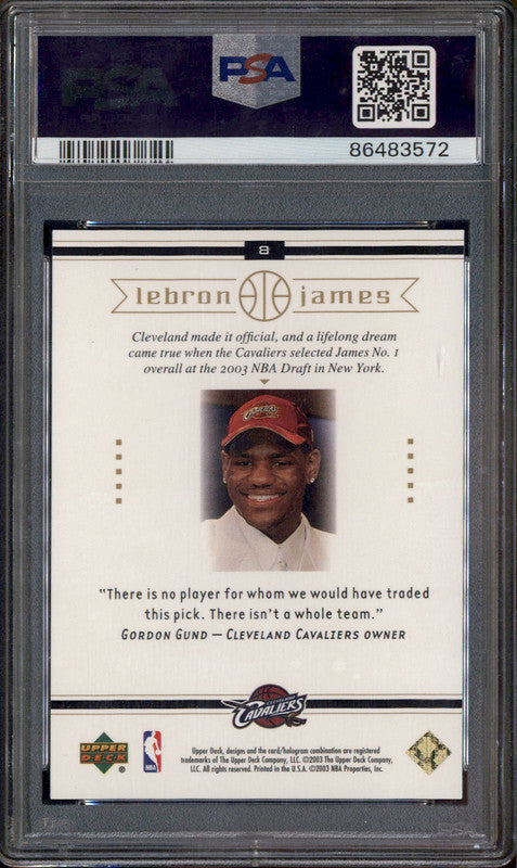 2003 Upper Deck Box Set #8 LeBron James RC Rookie PSA 9