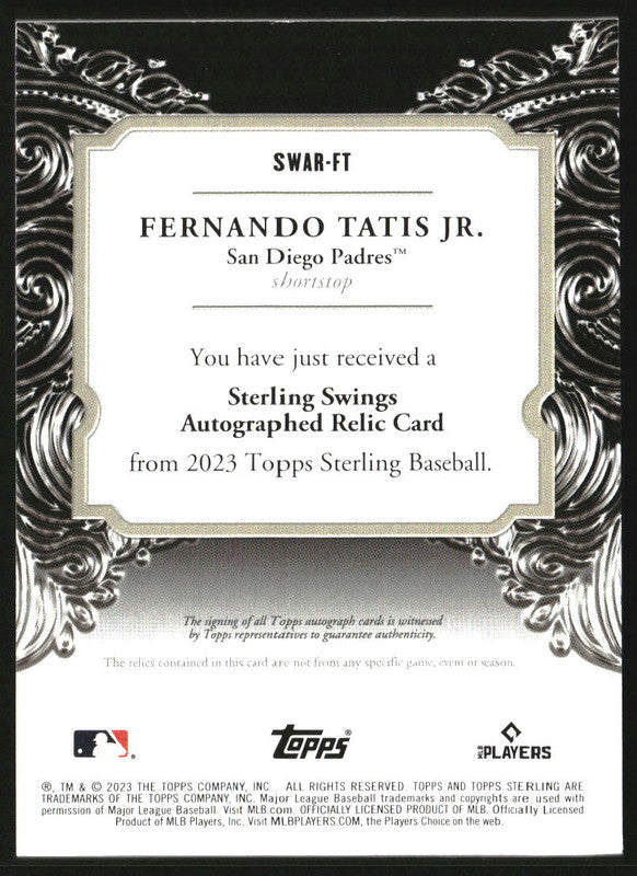 2023 Topps Sterling Sterling Swings Autograph Relics