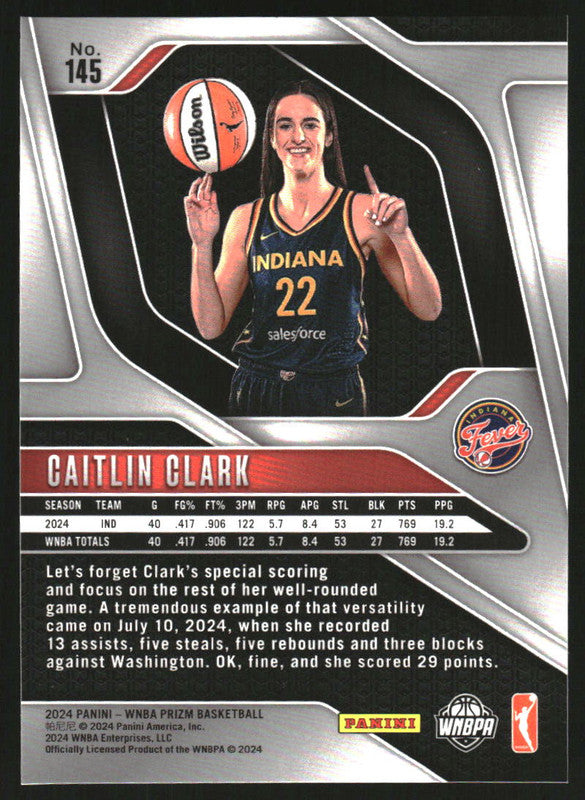 2024 Panini Prizm WNBA #145 Caitlin Clark RC Rookie