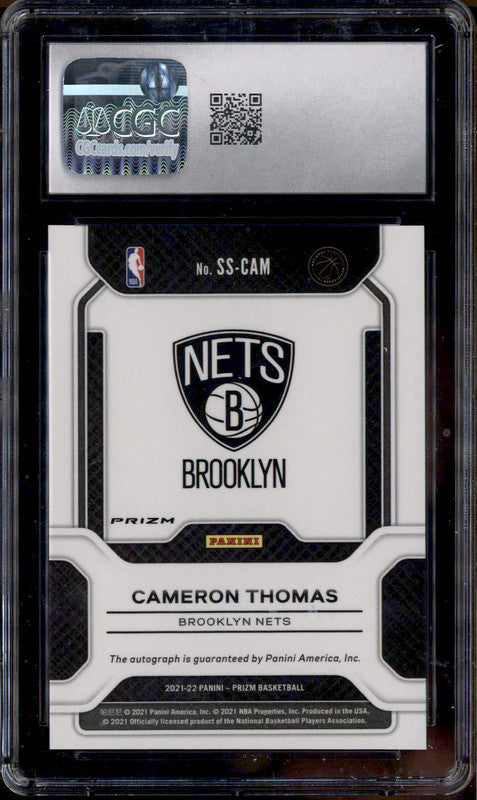 2021-22 Panini Prizm #SS-CAM Cameron Thomas RC Auto CGC 10 2021-22 Panini Prizm #SS-CAM Cameron Thomas RC Auto CGC 10
